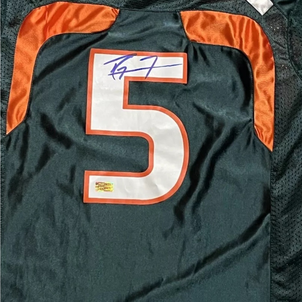 Ray Lewis HOF Signed Miami Hurricanes #5 Jersey with COA(Authentication Direct) - Picture 8 of 16